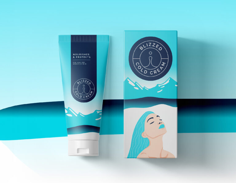 Cold face cream design and packaging